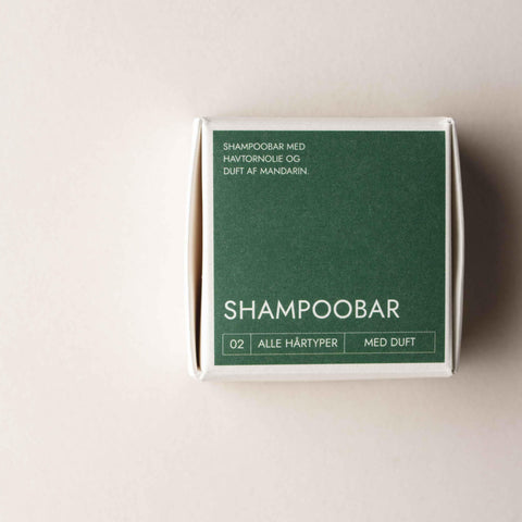Simpelt shampoobar 02 duft af mandarin uden plastikfemballage